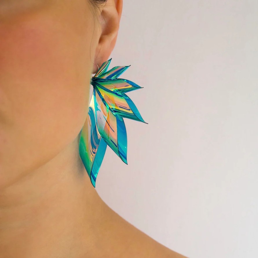 Kengat&Asusteet ByFossdal | The Wings Silver Medium, Rainbow Green