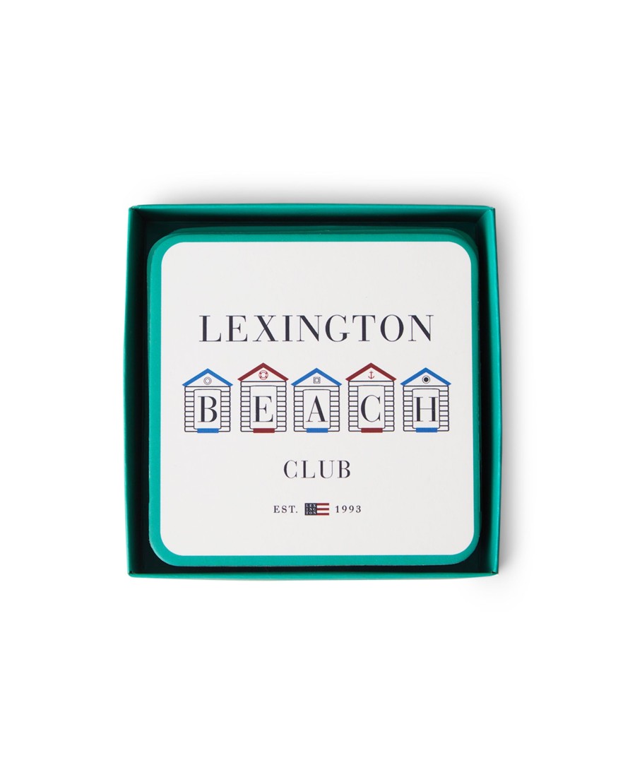 Koti Lexington Company | Beach Club Printed Paper Coaster (Set Of 6)