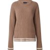 Vaatteet Lexington Company | Jasmine Organic Cotton/Cashmere Striped Sweater, Beige/White