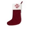 Joulu Lexington Company | Happy Holidays Organic Cotton Velvet Stocking, Red/White