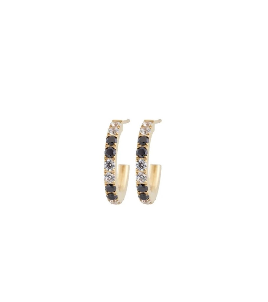Kengat&Asusteet Edblad | Glow Creoles, Black/White/Gold