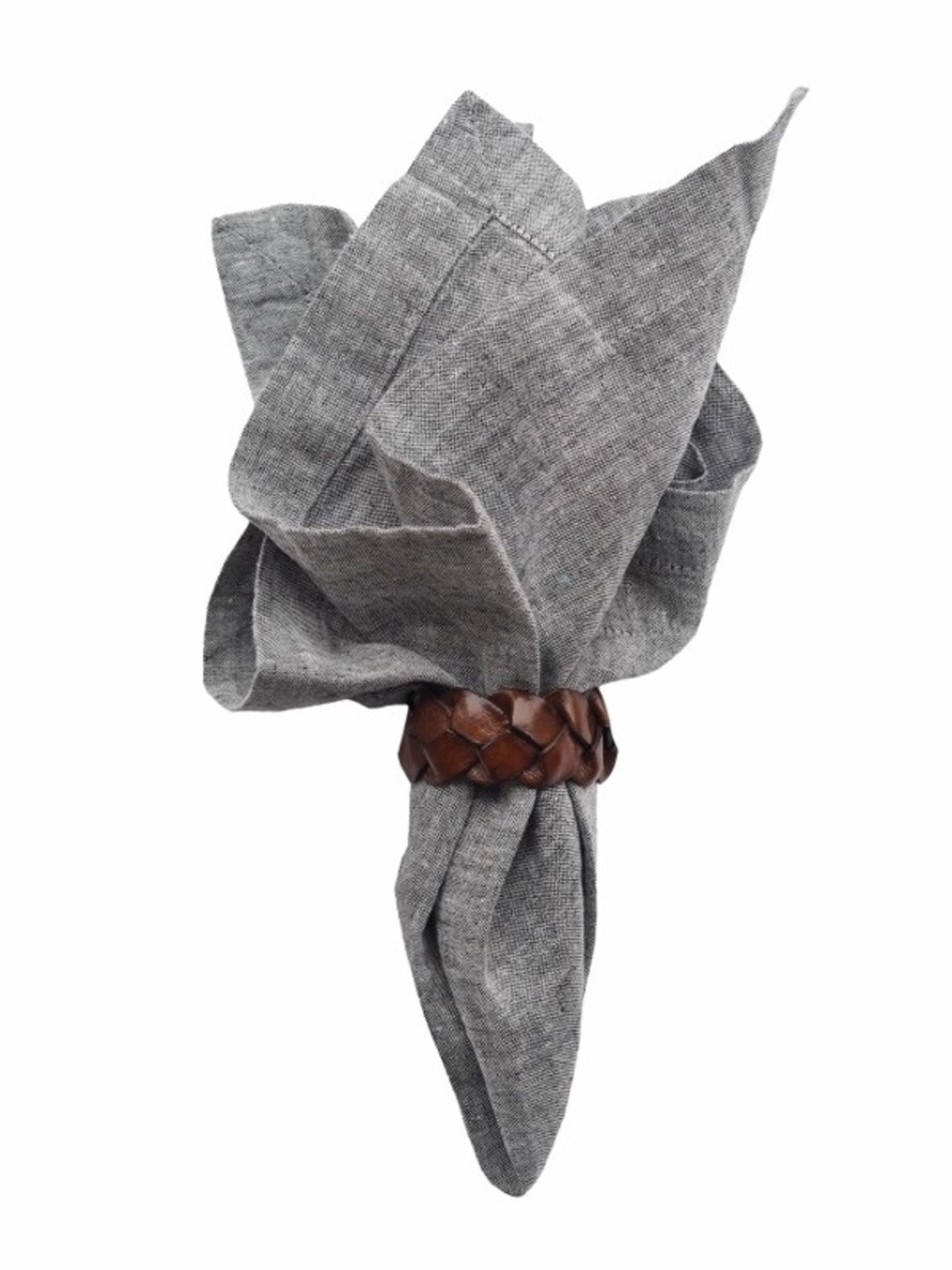 Koti Balmuir | Sisilia Linen Napkin, Dark Grey Melange