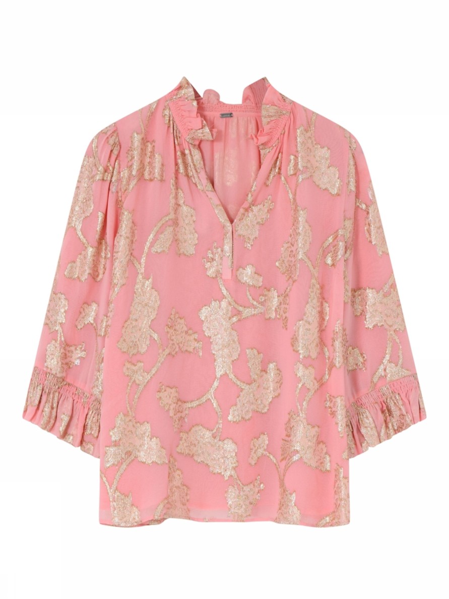 Vaatteet Gustav | Marilou Blouse, Coral Pink