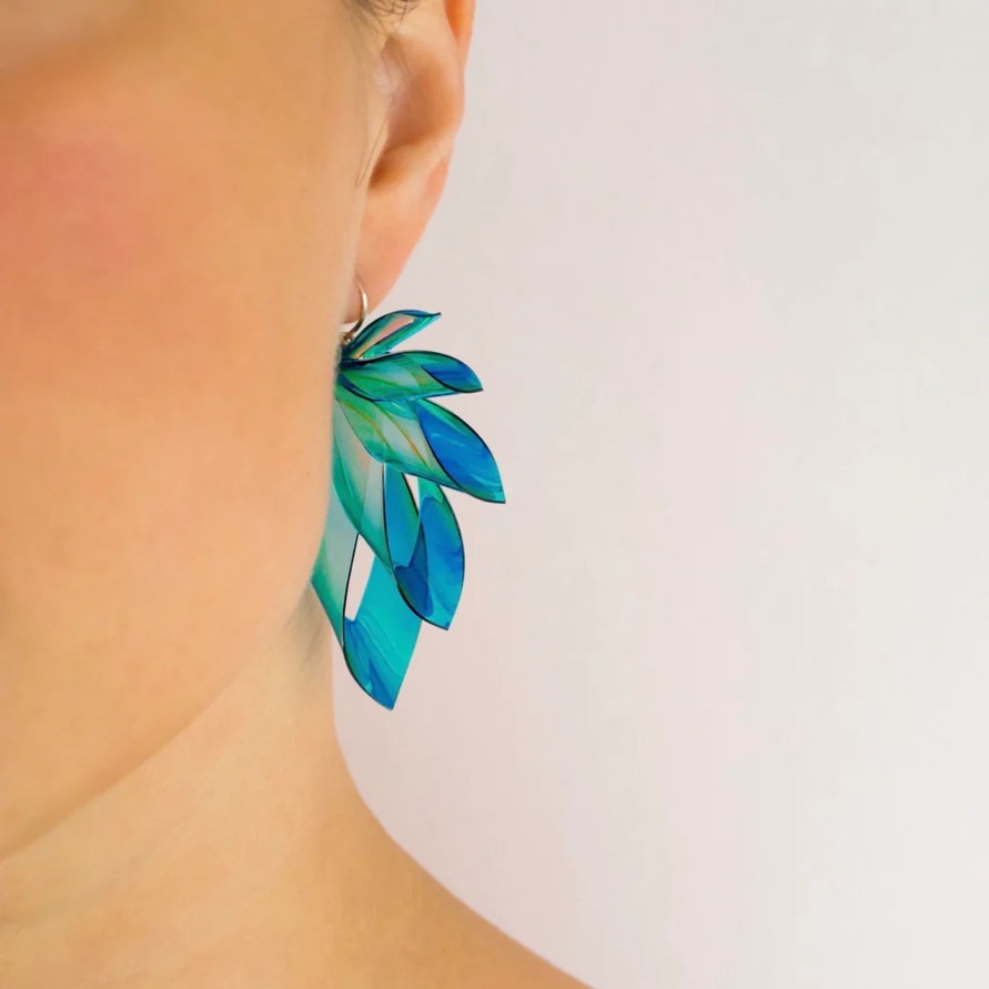 Kengat&Asusteet ByFossdal | The Wings Silver Small, Rainbow Green