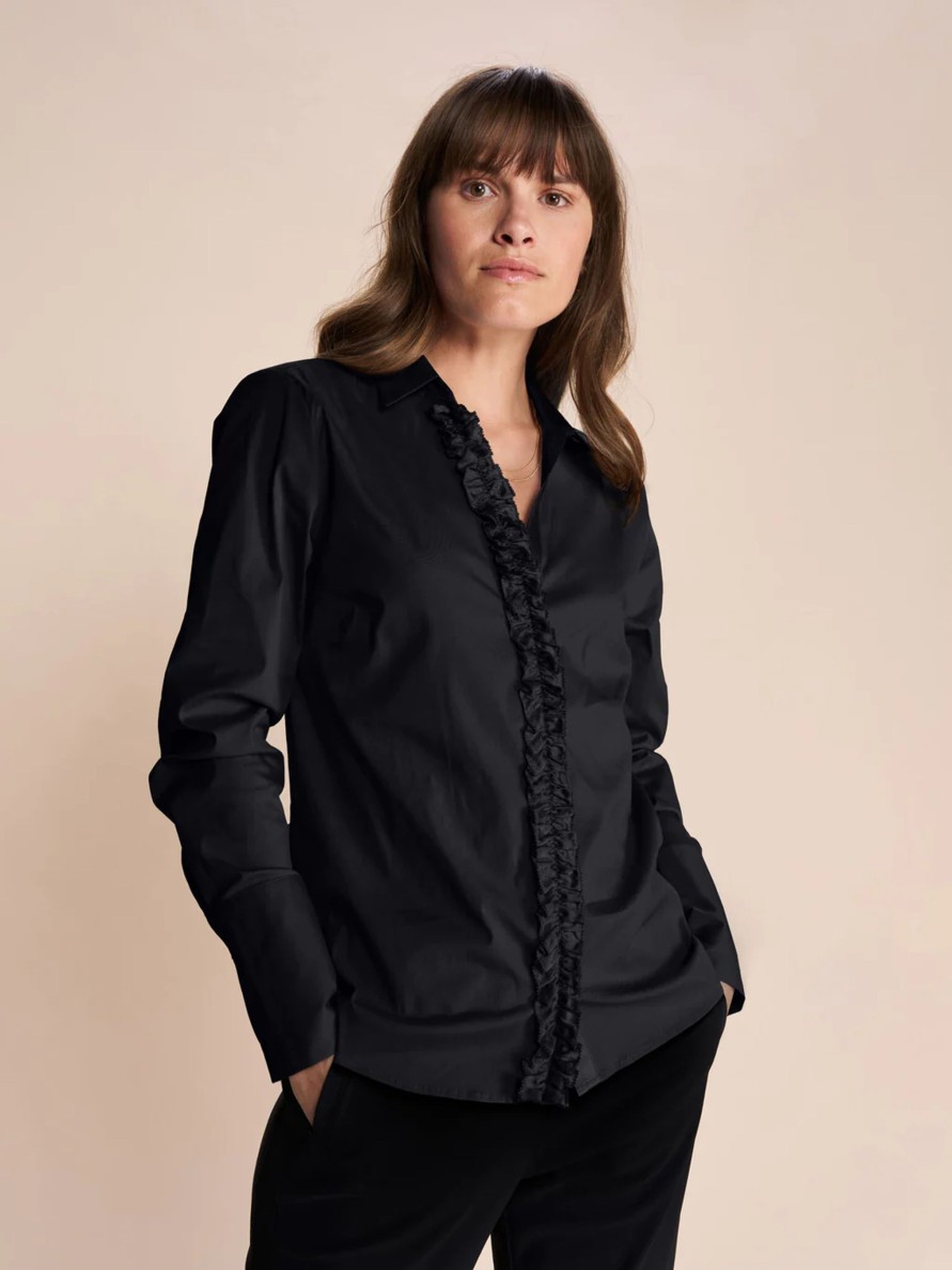 Vaatteet Mos Mosh | Sybel Satin Shirt, Black