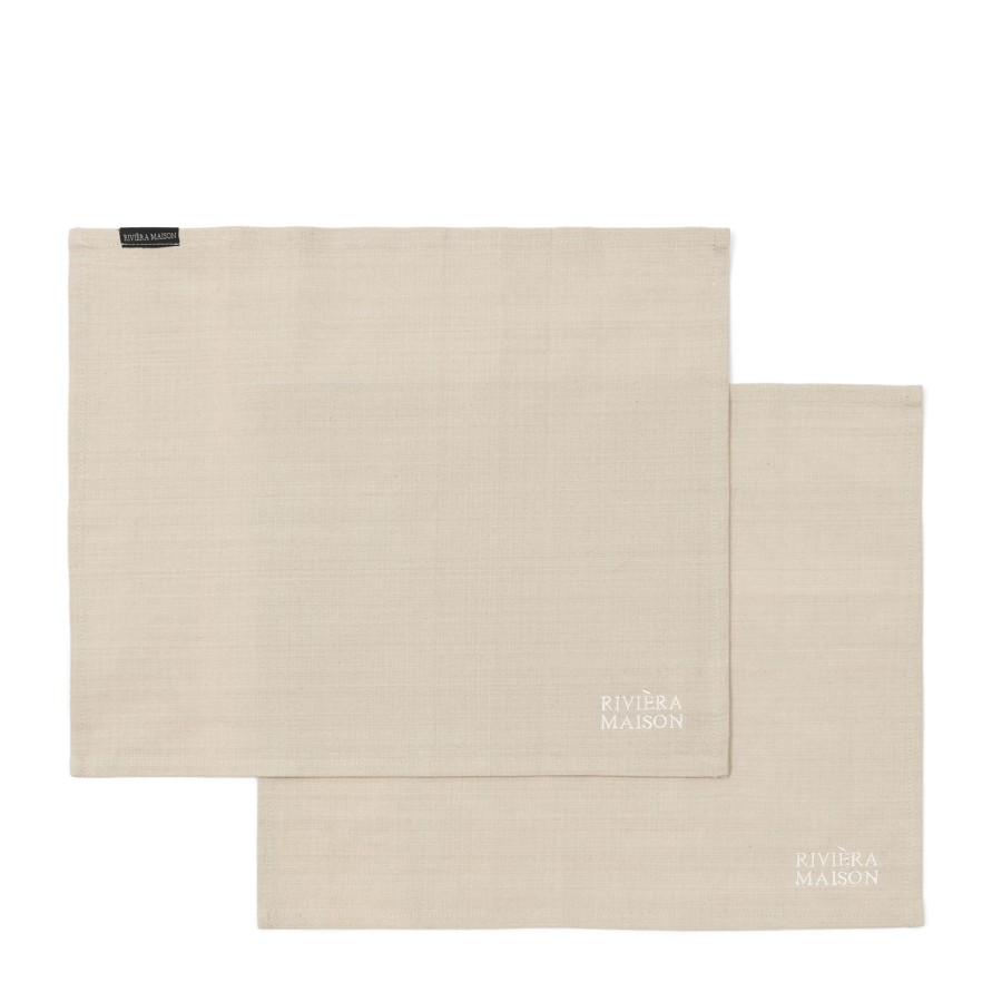 Koti Rivièra Maison | Classic Placemat 2 Pieces, Flax